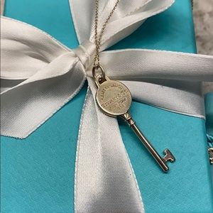 Tiffany & Co Silver Key Pendant.